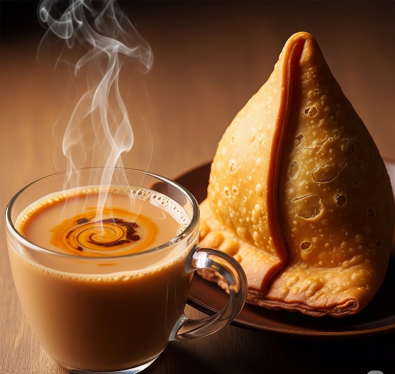 Masala Chai With Samosa