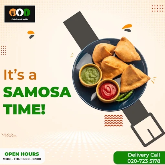 Samosa Time At Cuisine Of India Restaurant